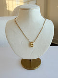 Dainty Bubble Initial Necklace