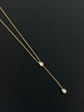 CZ Lariat Necklace