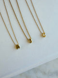 Dainty Bubble Initial Necklace
