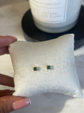 Dainty Emerald Studs