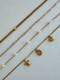 Dainty Paperclip Anklet