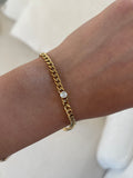 CZ Cuban Link Anklet